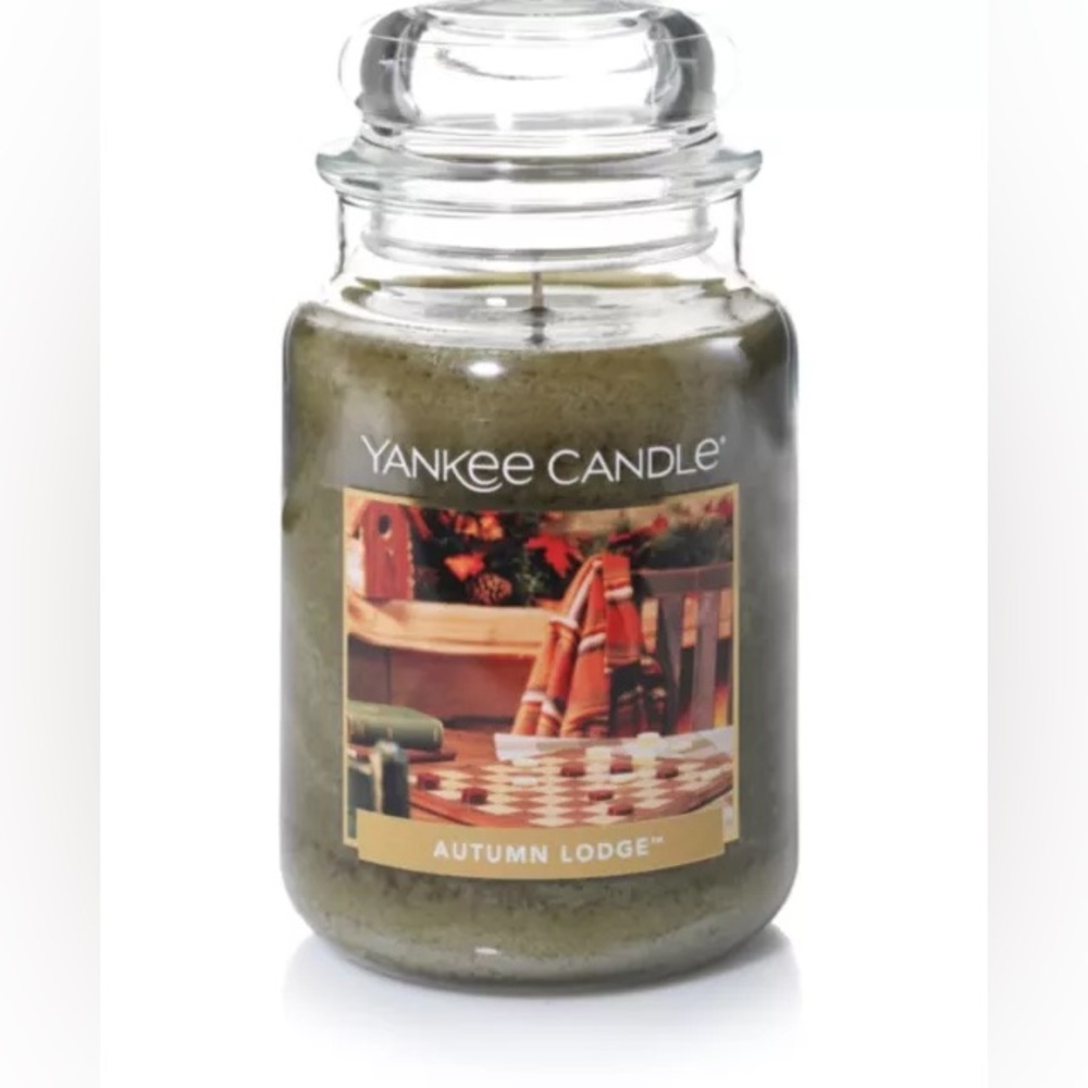 YANKEE Autumn Lodge 22 oz. CANDLE RARE 
SCENT 1wick NEW retired smoky sweet